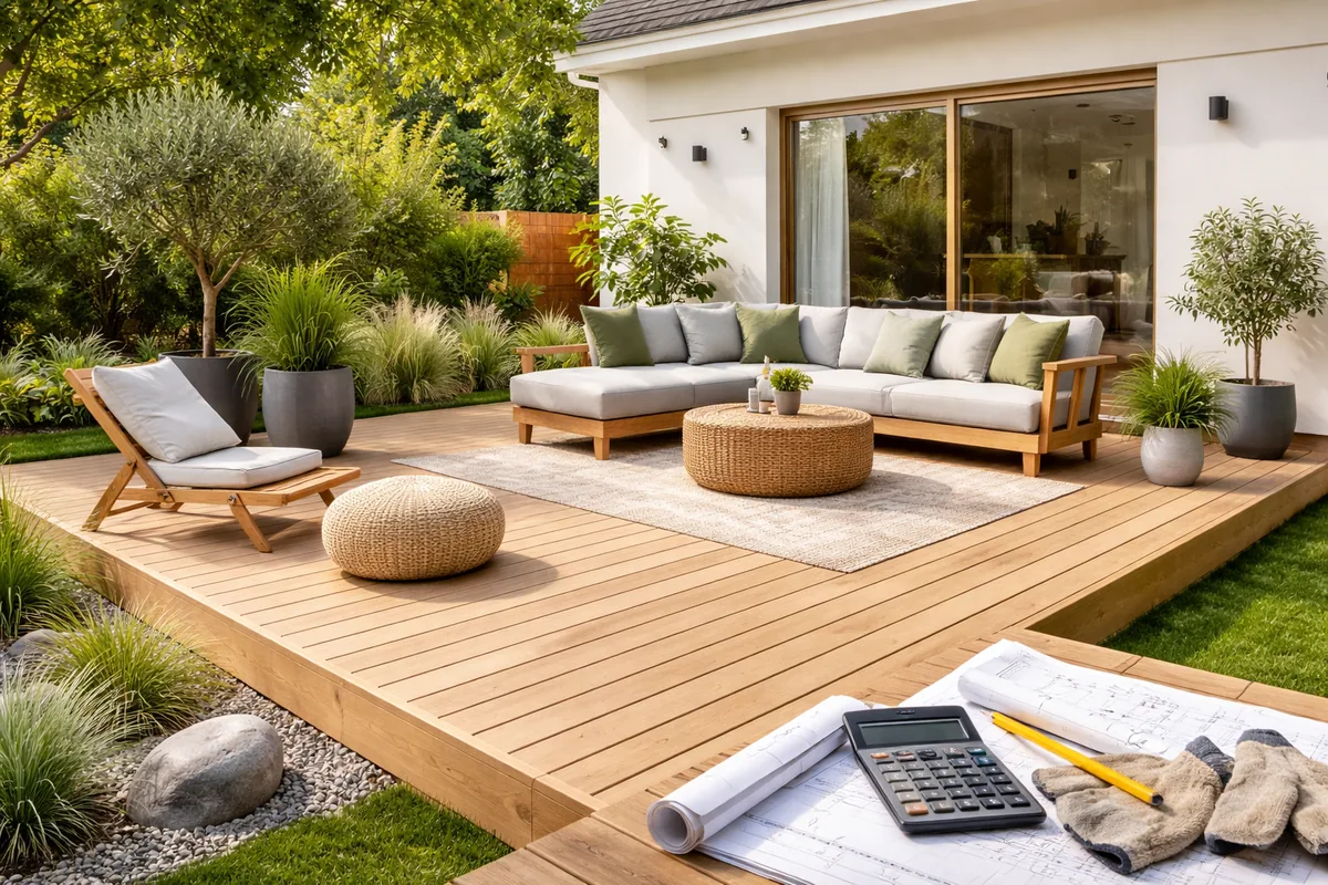 Quel budget prévoir pour construire une terrasse de 20 m²